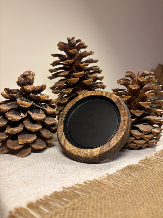 Plato soporte madera