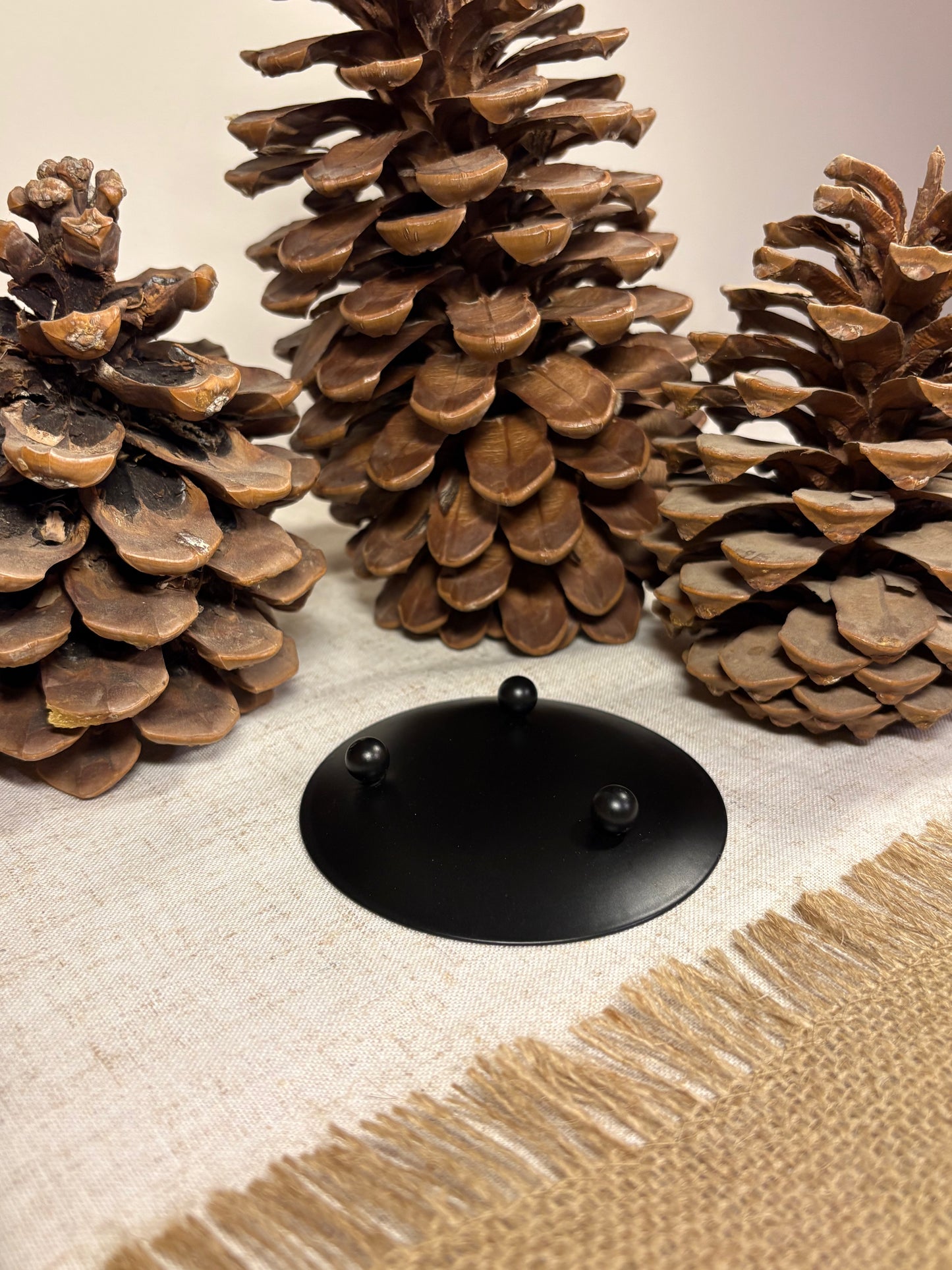 Plato Negro para Velas