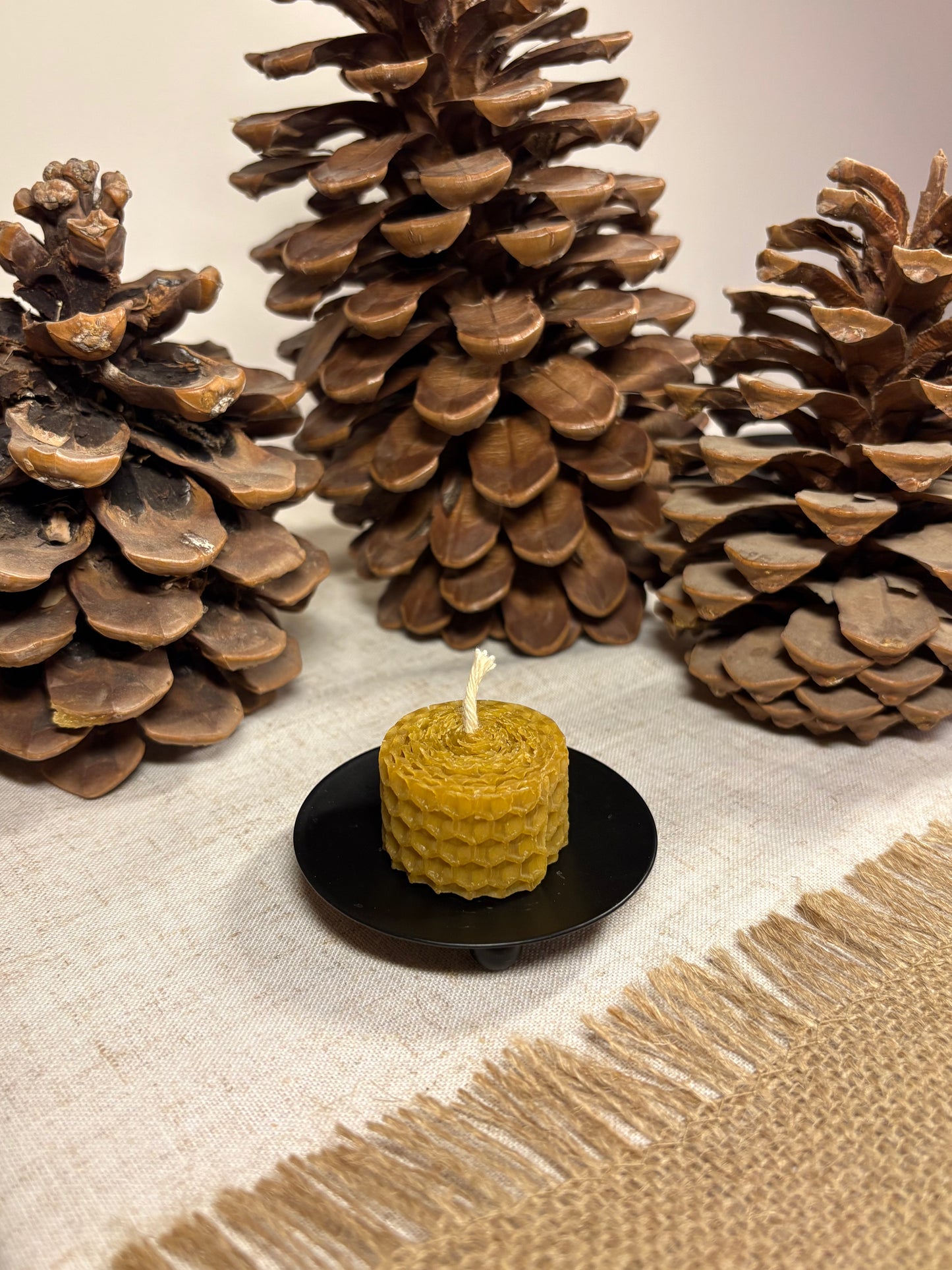 Plato Negro para Velas