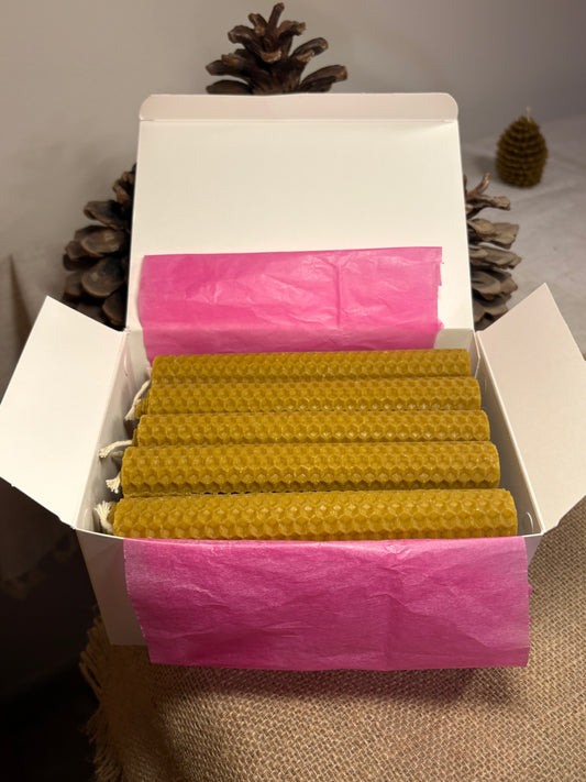 Lote de 20 Velas 100% Cera de Abeja Natural