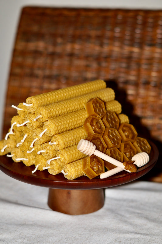 Lote de 20 Velas 100% Cera de Abeja Natural